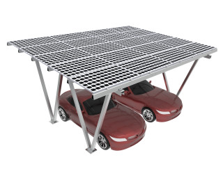 Solar Carport Mount Aluminum support Waterproof 0-10° China